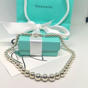 Tiffany & Co Bead Necklace Sterling Silver Chain.only chain
